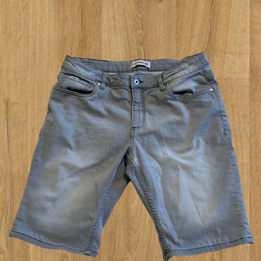 Men's Gray Denim Shorts